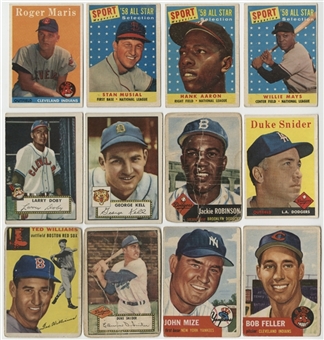 1950s Topps and Bowman Collection (600+) Including Hall of Famers